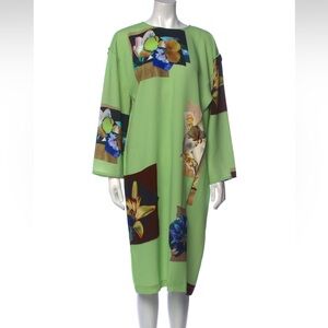 Acne Studios green floral dress size 6